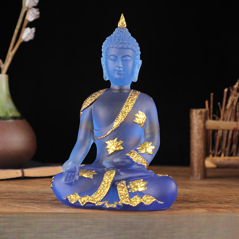 Serenemyst Handmade Resin Buddha Statue Protection Decoration