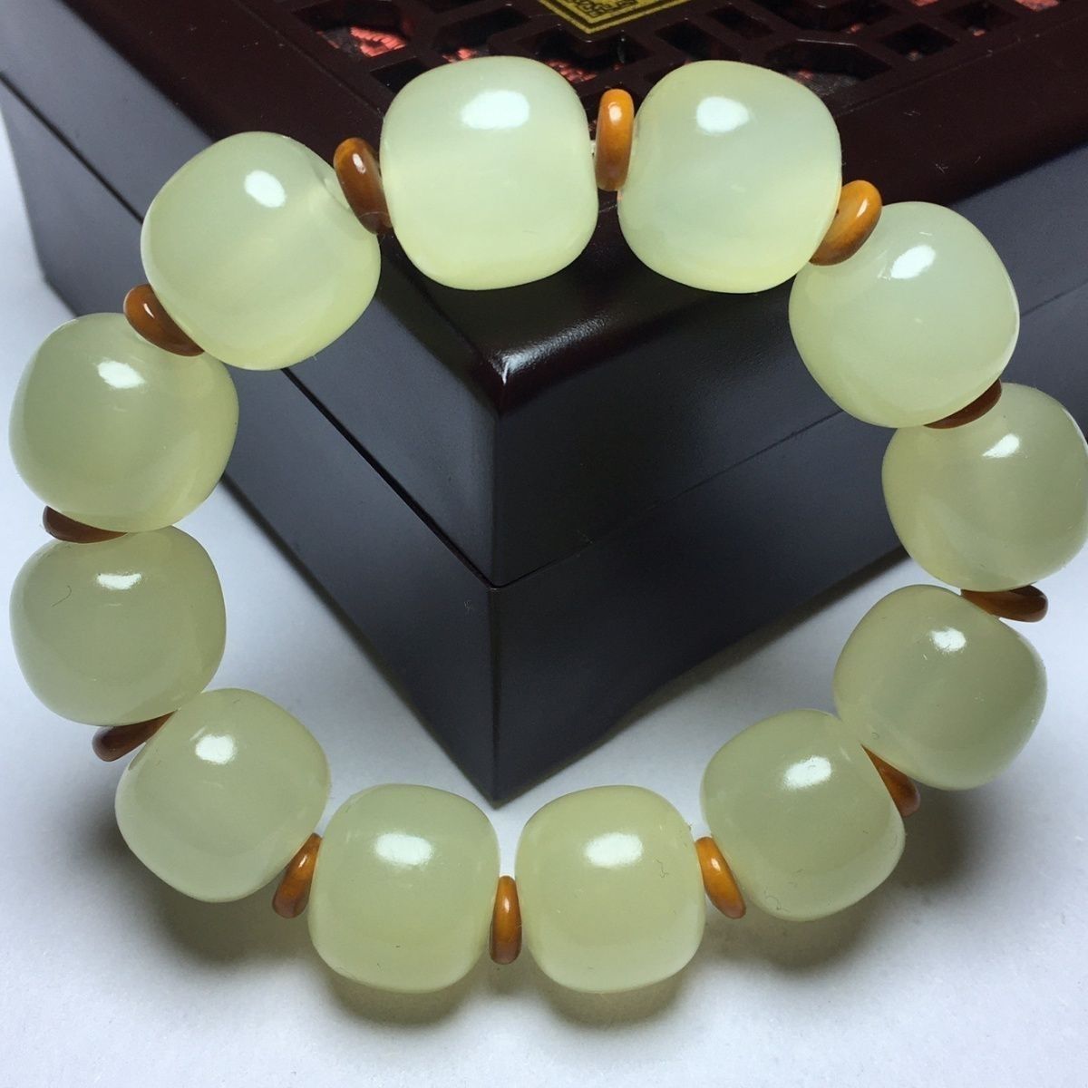 Serenemyst Handmade Natural Hetian Jade Healing Harmony Bracelet