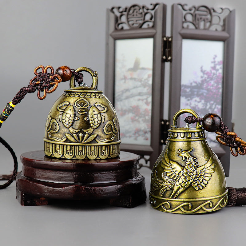 Serenemyst Handmade Feng Shui Koi Fish Phenix Protection Luck Wind Bell