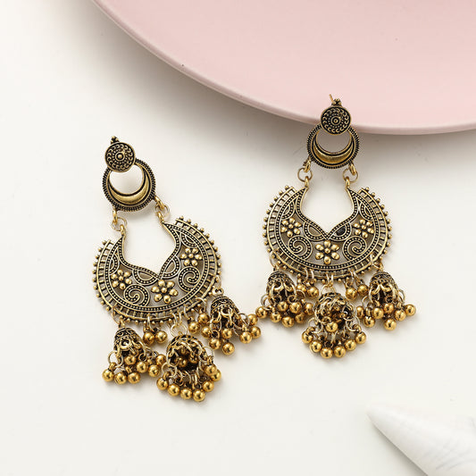 Serenemyst Handmade Birdcage Bell Pendant Wealth Earrings