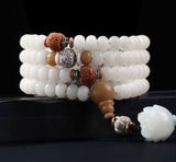 Serenemyst 108 Bodhi Seed Beads Harmony Mala Necklace Bracelet