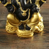 Serenemyst Handmade Gold-Plated Ganesha Elephant Fortune and Protection Decoration