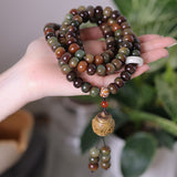 Serenemyst Natural Bodhi Seed Beads Harmony Wisdom Mala Bracelet
