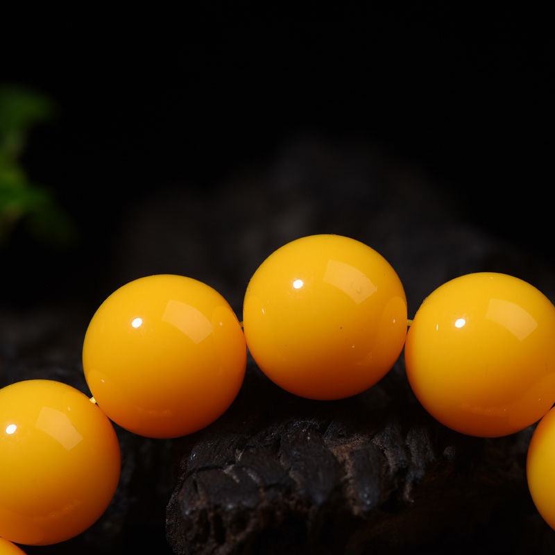 Serenemyst Natural Amber Beads Serenity Harmony Mala Bracelet