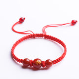 Serenemyst Twelve Zodiac Red String Red Agate Fortune Bead Bracelet