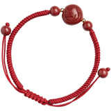 Serenemyst Red String Cinnabar Carved Chinese Zodiac Protection Bracelet