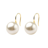 Serenemyst Natural Round Oceanic Pearl  Healing Charm Earrings