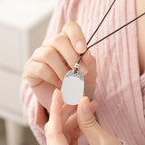 Serenemyst Retro Sterling Silver Water Pattern Cloisonne Lotus Pendant Protection Necklace