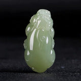 Serenemyst Handmade Afghan Jade Pixiu Fortune Wealth Pendant