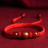 Serenemyst Twelve Zodiac Red String Red Agate Fortune Bead Bracelet