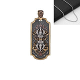 Serenemyst Tibetan 925 Sterling Silver Copper Vajra Pendant Protection Necklace