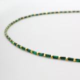 Serenemyst Natural Malachite Copper Gold-Plated Protection Health Necklace