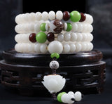 Serenemyst 108 Bodhi Seed Beads Harmony Mala Necklace Bracelet