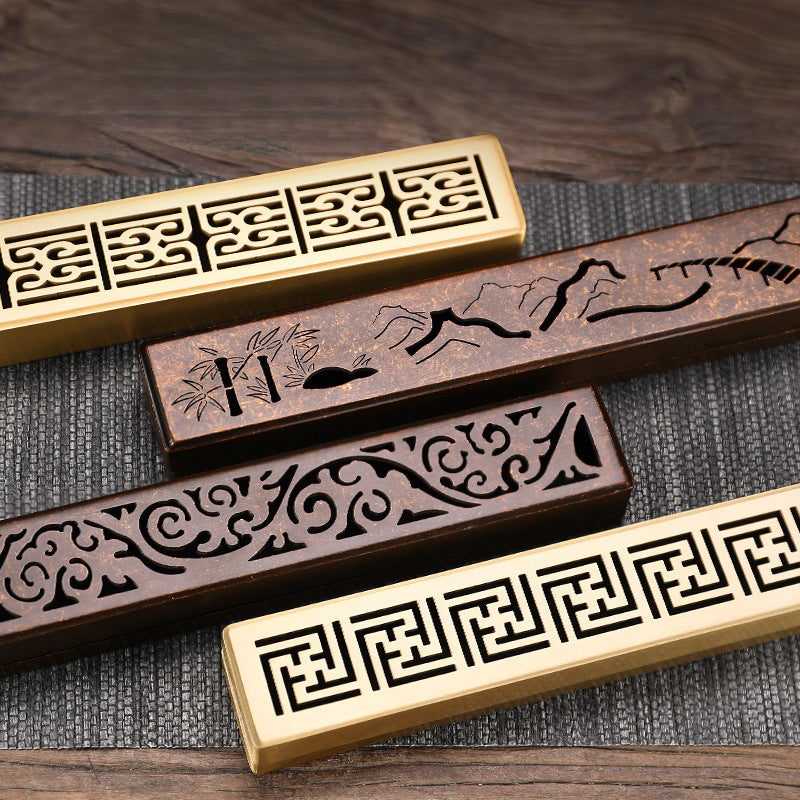 Serenemyst Pure Copper Vintage Hollow-out Meditation Incense Aromatherapy Box
