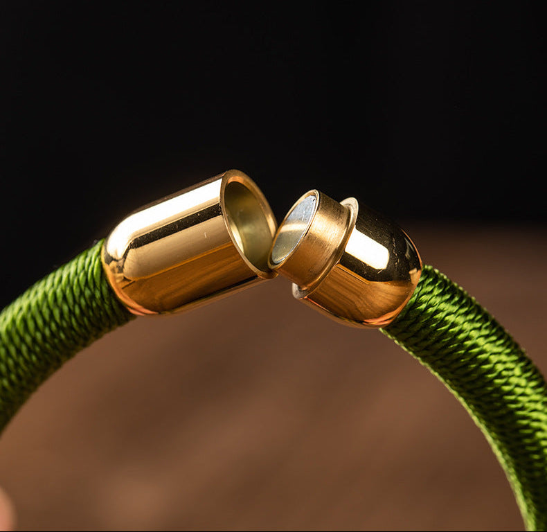 Serenemyst Handmade Red String Kasyapa Style Magnetic Buckle  Protection Bracelet