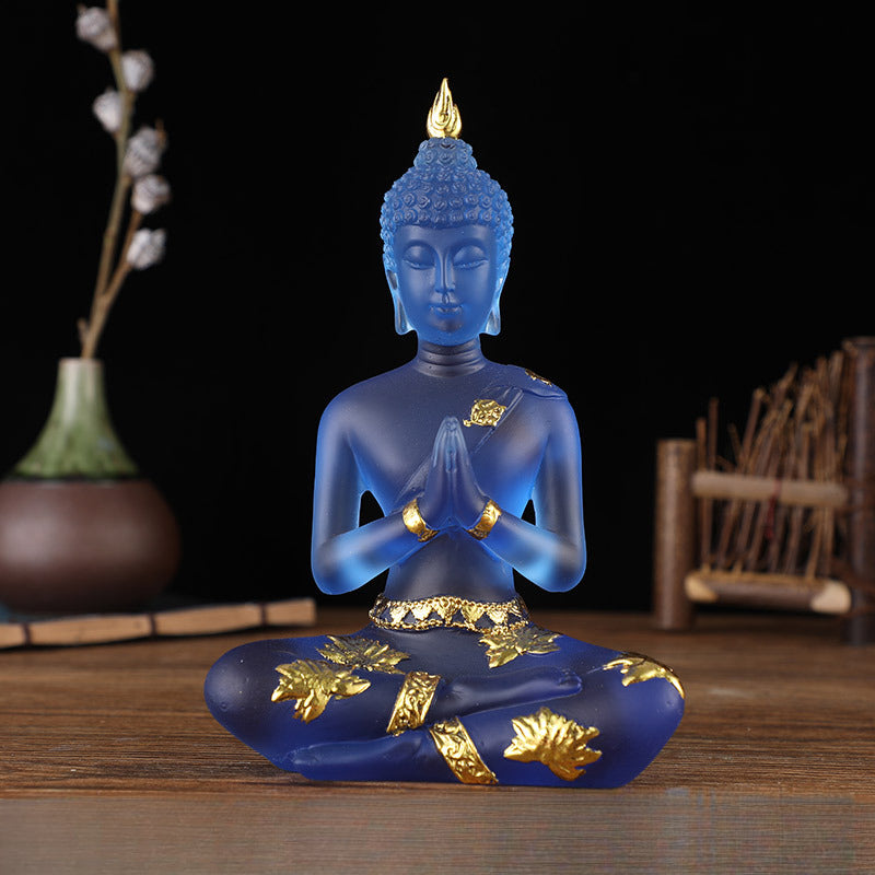 Serenemyst Handmade Resin Buddha Statue Protection Decoration