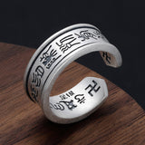 Serenemyst Taoist Nine-Word Mantra Protection Men's Ring