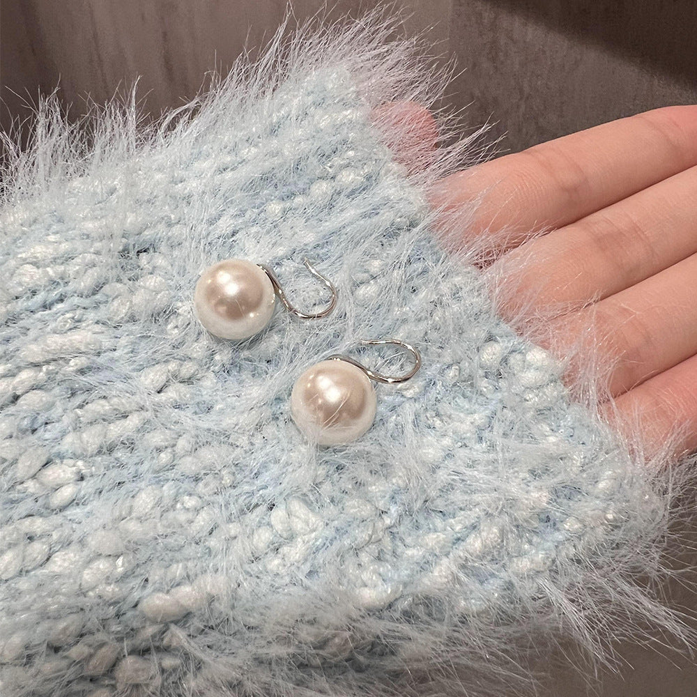 Serenemyst Natural Round Oceanic Pearl  Healing Charm Earrings