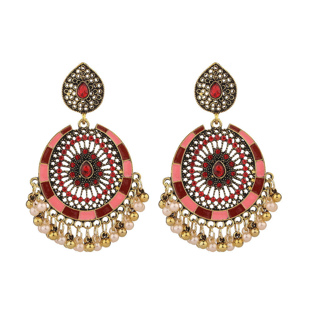Serenemyst Retro Alloy Bead Wealth Attraction Women Earrings