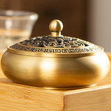 Serenemyst Handmade Pure Brass Painted Harmony Healing Incense Burner