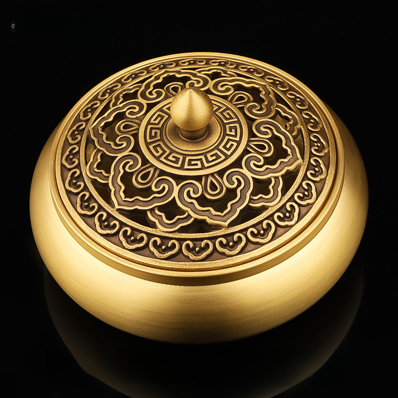 Serenemyst Pure Copper Double Koi Fish Meditation Healing Incense Burner