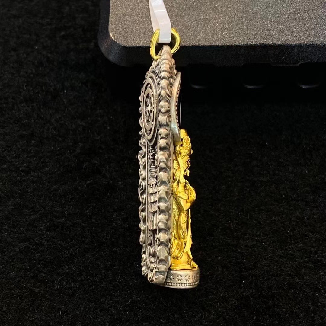 Serenemyst Tibetan Enamel Dzi Zakiram Protection Protection Pendant