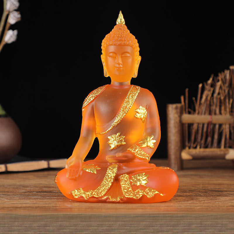 Serenemyst Handmade Resin Buddha Statue Protection Decoration