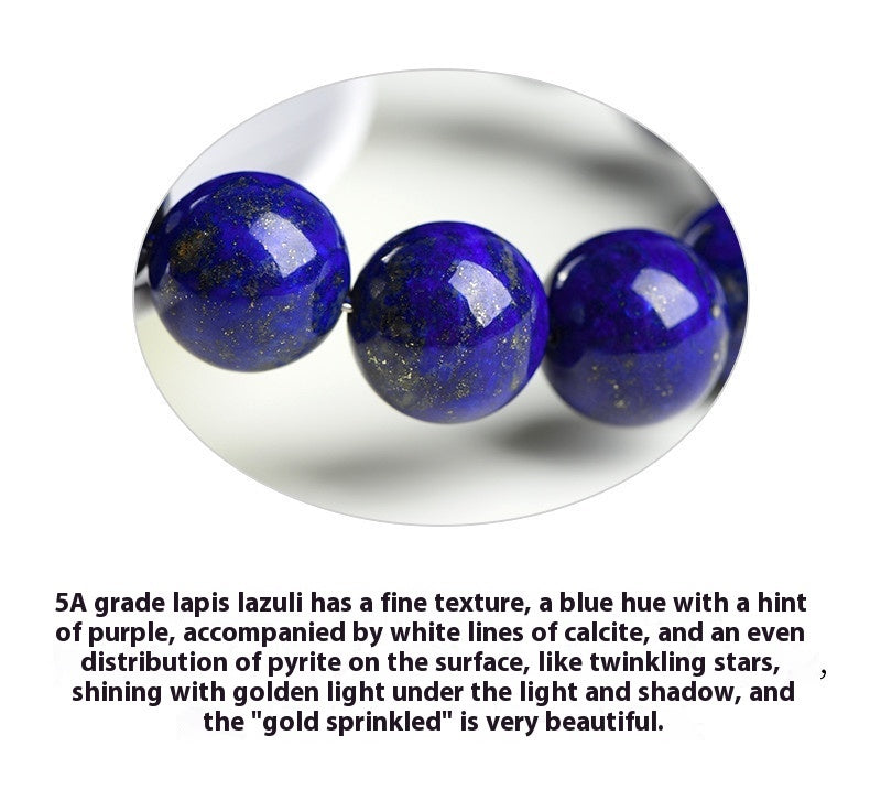 Serenemyst Natural Grade 5A Lapis Lazuli Bead Serenity Bracelet